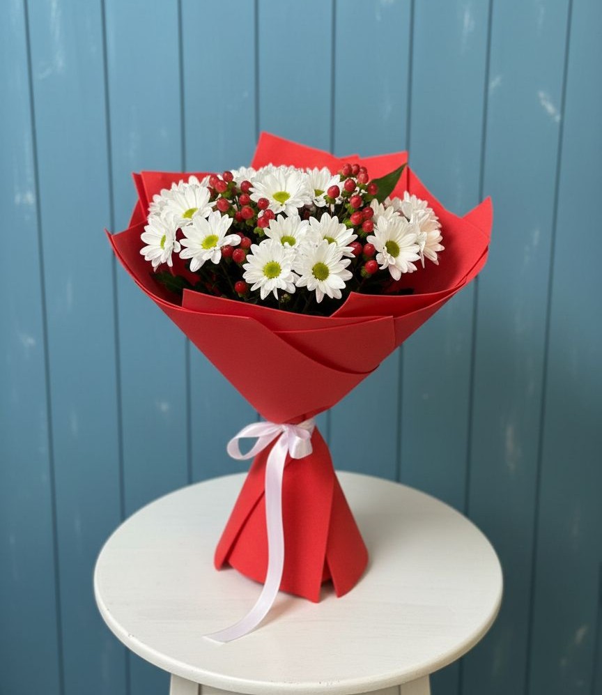 Букет цветов из: Хризантемы в Серебряных Прудах