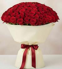 Букет 101 Красная роза Милано в Серебряных Прудах