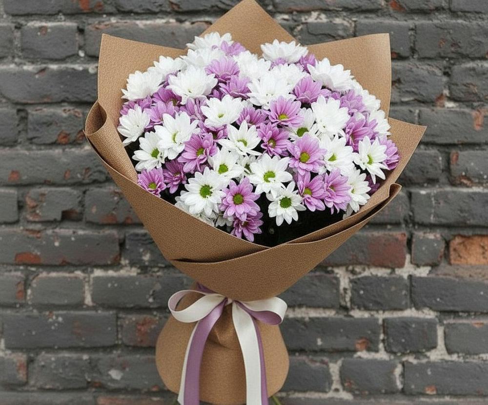 Букет цветов из: Хризантемы в Серебряных Прудах