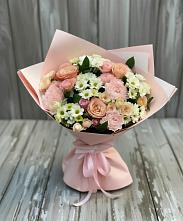 Букет цветов из:  Гвоздики, Розы и Хризантемы в Серебряных Прудах