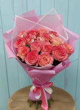 Букет 15 Розовых роз Равель в Серебряных Прудах